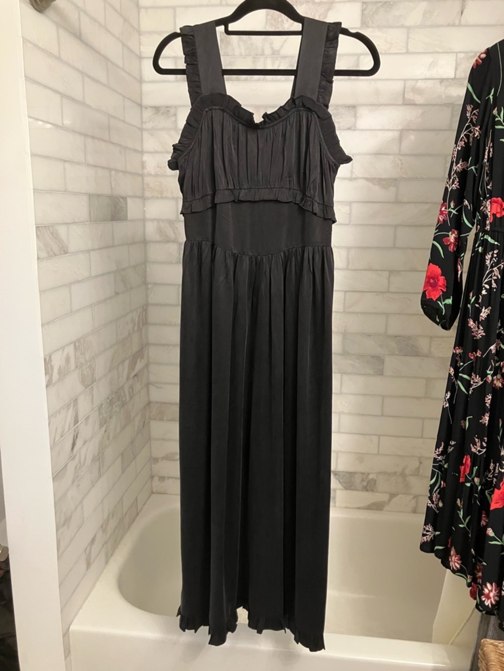 Doen Silk Ruffled Maxi Dress